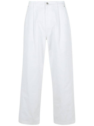 Moschino White Cotton Pants - MOSCHINO - BALAAN 1