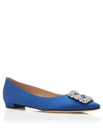 Hangisi Satin Flats Blue - MANOLO BLAHNIK - BALAAN 2