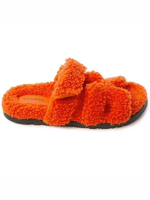 Chypre Wool Sandals Orange - HERMES - BALAAN 4