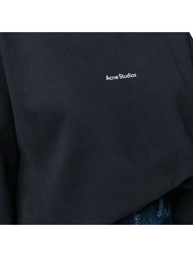 Mini Logo Crew Neck Sweatshirt Black - ACNE STUDIOS - BALAAN 5