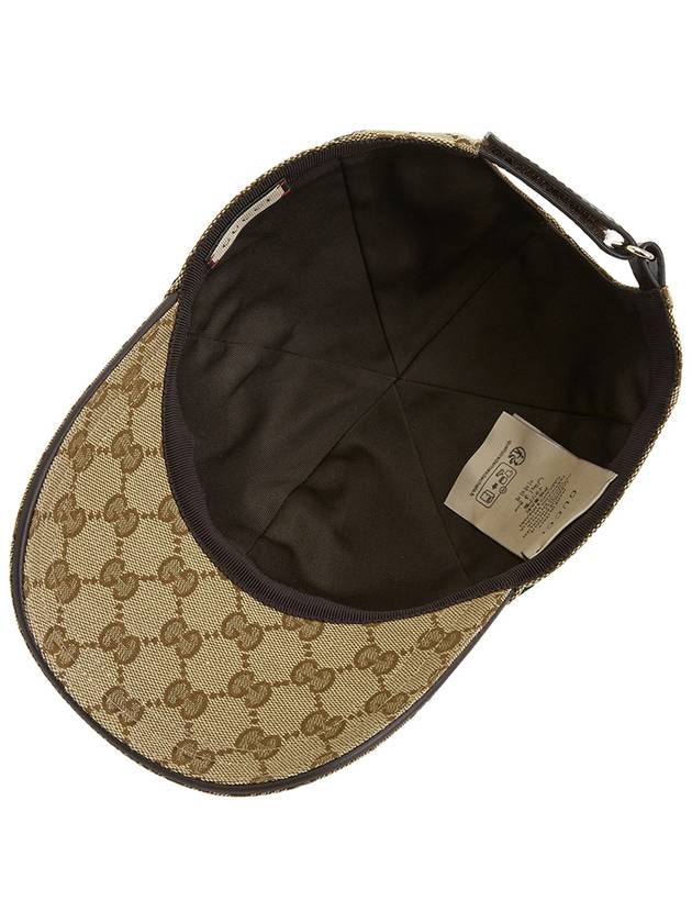 Original GG Web Supreme Canvas Baseball Ball Cap Beige Ebony - GUCCI - BALAAN 6