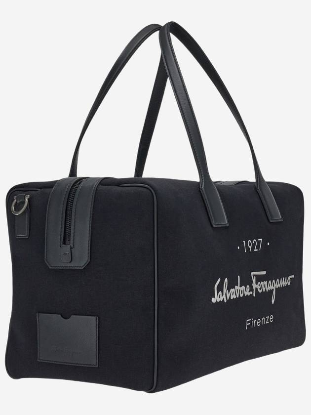 1927 Signature Duffel Bag Black - SALVATORE FERRAGAMO - BALAAN 3