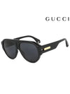 Eyewear Logo Sunglasses Black - GUCCI - BALAAN 3