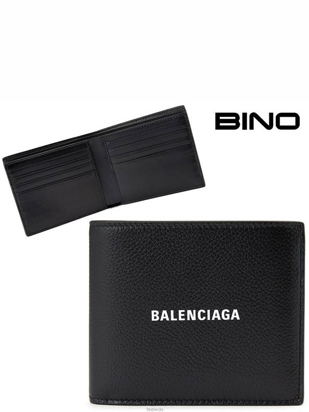 Logo Print Half  Wallet Black - BALENCIAGA - BALAAN 2