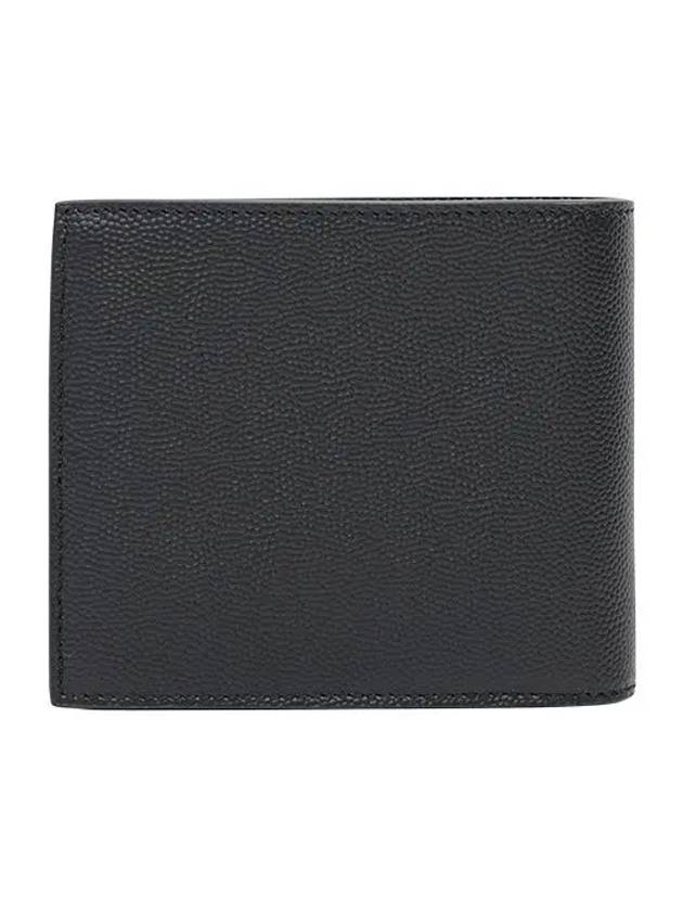 Cassandre  Leather Half Wallet Black - SAINT LAURENT - BALAAN 3