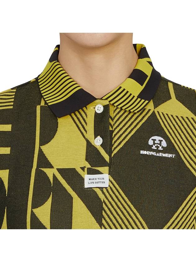 Dialogue Jacquard Polo Yellow - HORN GARMENT - BALAAN 7