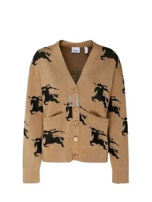 EKD Cotton Silk Cardigan Camel - BURBERRY - BALAAN 2