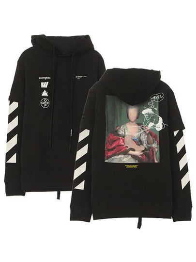 Men's Diag Mariana Hoodie Black - OFF WHITE - BALAAN 2