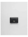 Small Saffiano Leather Half Wallet Black - PRADA - BALAAN 2