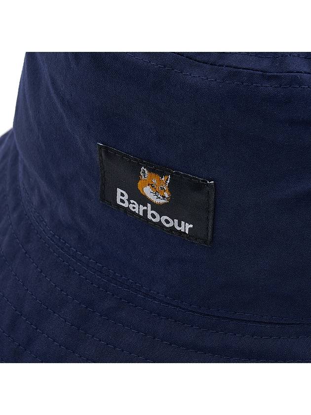 Cotton Reversible Bucket Hat Navy - BARBOUR - BALAAN 9