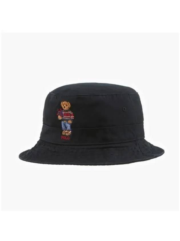 Polo Bear Bucket Hat Black - POLO RALPH LAUREN - BALAAN 4