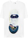 Men's Milk Mask Printing Short Sleeve T-Shirt White - IH NOM UH NIT - BALAAN 2