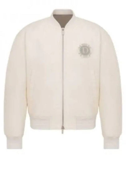 Cotton Blend Bomber Jacket Beige - DIOR - BALAAN 2