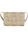 Cassette Intrecciato Leather Cross Bag Porridge - BOTTEGA VENETA - BALAAN 6