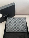 Classic Clutch Medium Lambskin Shiny Pearl Saw Black A82545 - CHANEL - BALAAN 1