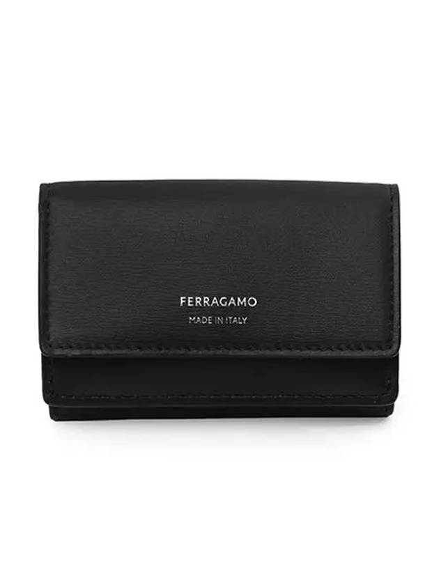 Logo Leather Card Wallet Black - SALVATORE FERRAGAMO - BALAAN 2