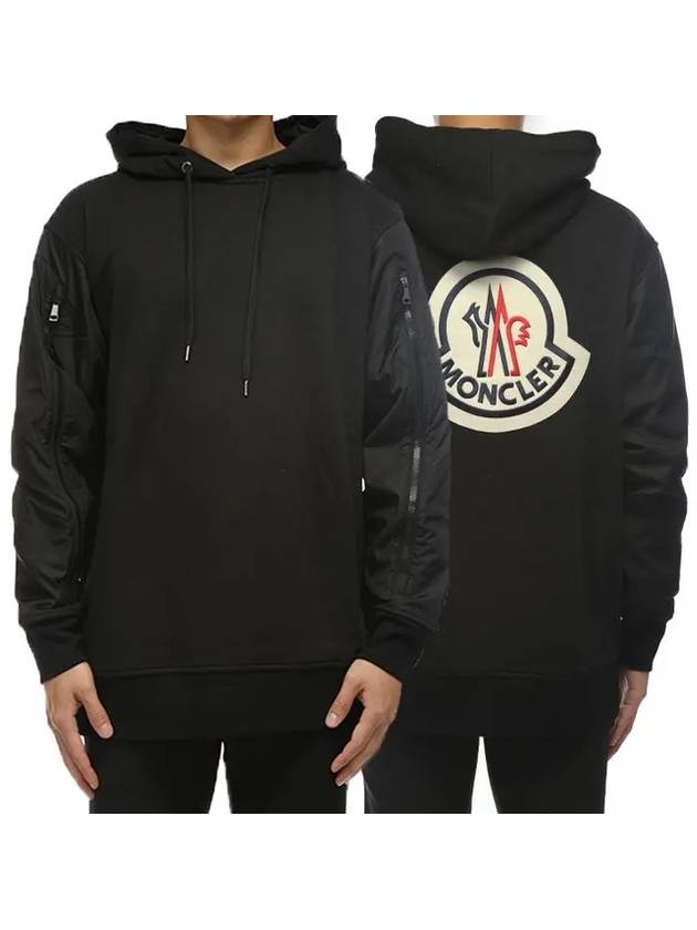 Padding mix big logo patch hood 8G51500 V8144 999 - MONCLER - BALAAN 1