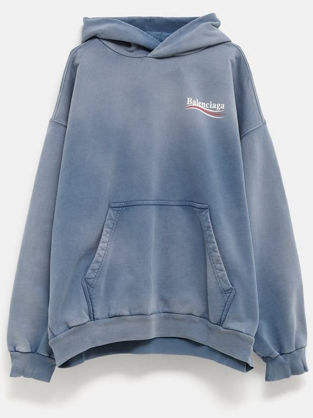 Logo Print Medium Fit Hoodie Fade Blue - BALENCIAGA - BALAAN 2