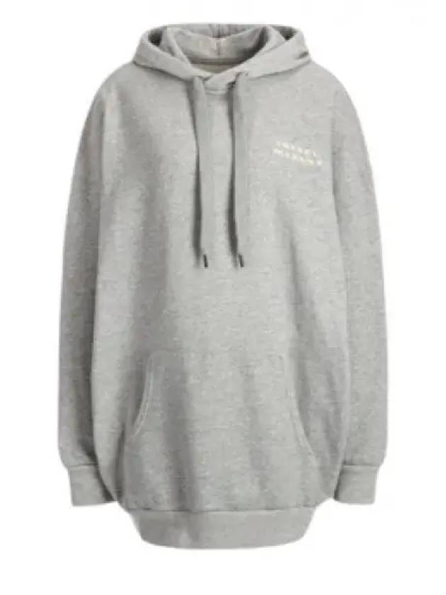 Solena Embroidered Logo Oversized Hoodie Grey - ISABEL MARANT - BALAAN 2