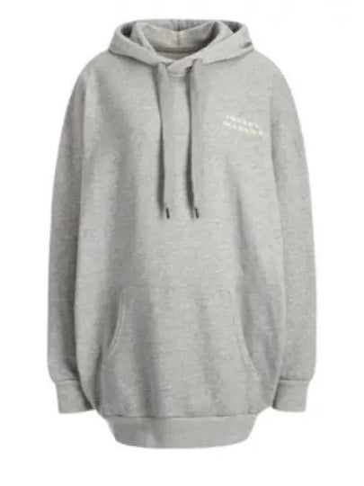 Solena Embroidered Logo Oversized Hoodie Grey - ISABEL MARANT - BALAAN 2