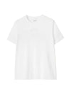 Women's Embroidered Oak Leaf Crest Cotton Short Sleeve T-Shirt White - BURBERRY - BALAAN 3