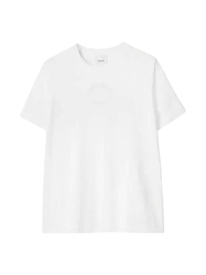 Women's Embroidered Oak Leaf Crest Cotton Short Sleeve T-Shirt White - BURBERRY - BALAAN 2