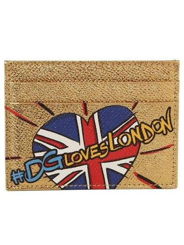 DG Love London Card Wallet Gold - DOLCE&GABBANA - BALAAN 1