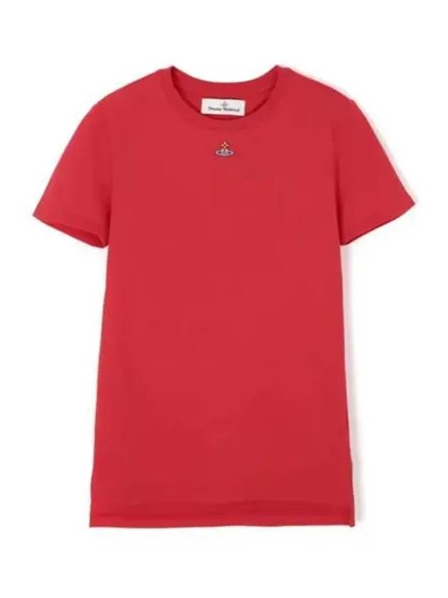 Embroided ORB Peru Short Sleeve T-Shirt Red - VIVIENNE WESTWOOD - BALAAN 2