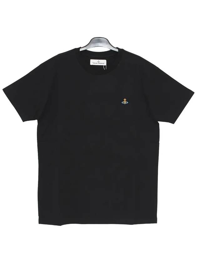 ORB Logo Cotton Short Sleeve T-Shirt Black - VIVIENNE WESTWOOD - BALAAN 3