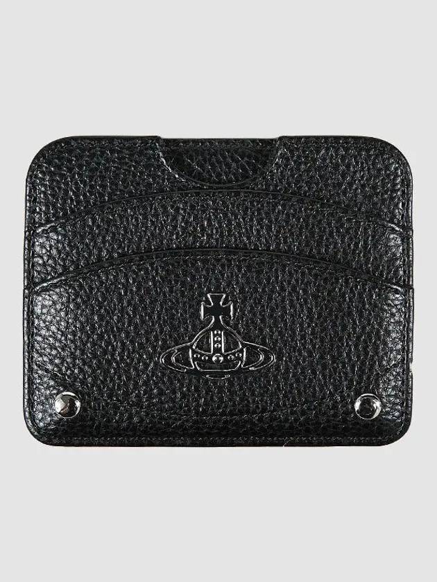 Half Moon Card Wallet Black - VIVIENNE WESTWOOD - BALAAN 3