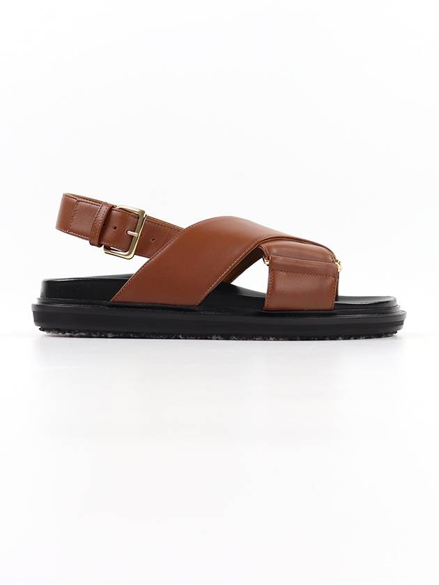 Fussbett Leather Sandals Brown - MARNI - BALAAN 2