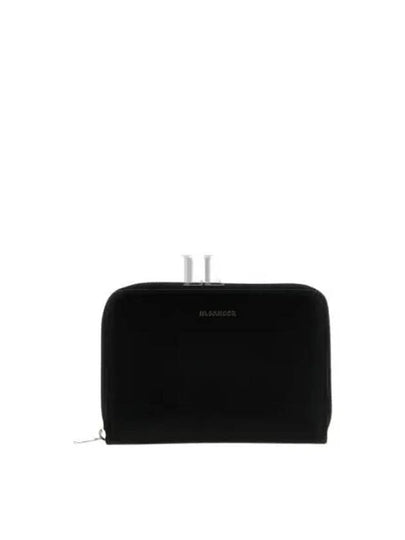 Logo Zip Around Half Wallet Black - JIL SANDER - BALAAN 2