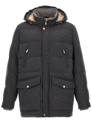 Brunello Cucinelli Long Hooded Down Jacket - BRUNELLO CUCINELLI - BALAAN 1