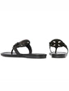 Women's Miller Leather Flip Flops Black - TORY BURCH - BALAAN.