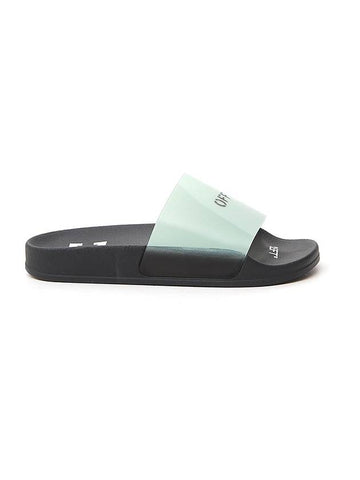 women's logo print full slides - OFF WHITE - BALAAN 1