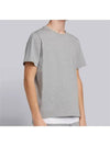 Men's Side Slit Relaxed Short Sleeve T-Shirt Light Grey - THOM BROWNE - BALAAN 4