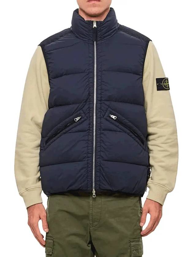 Seamless Tunnel Nylon Down Vest Navy - STONE ISLAND - BALAAN 3