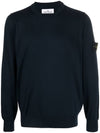 Logo Patch Knit Top Navy - STONE ISLAND - BALAAN 3