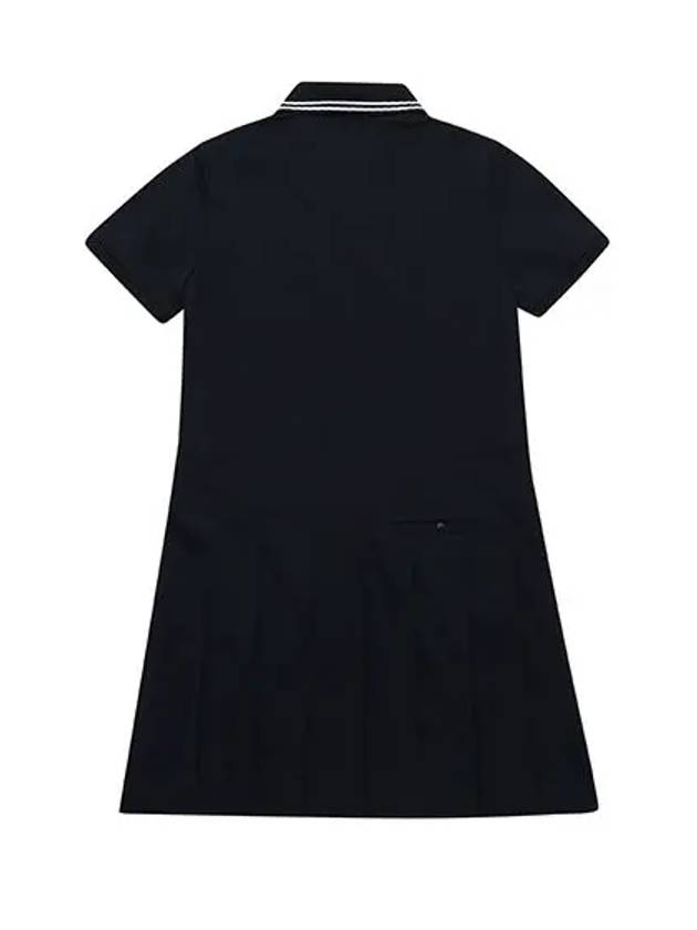 Pleated Short Sleeve Dress 3003LZOPNAVY - BLACK&WHITE - BALAAN 2