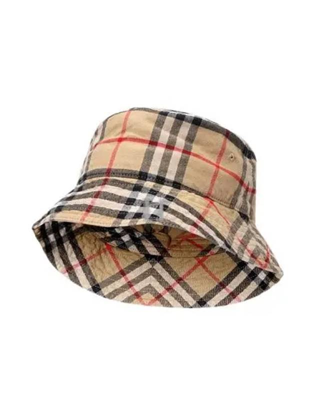 Check Cotton Bucket Hat Beige - BURBERRY - BALAAN 2