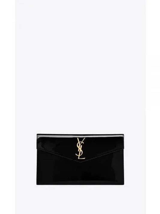 Monogram Patent Leather Clutch Bag Black - SAINT LAURENT - BALAAN 2