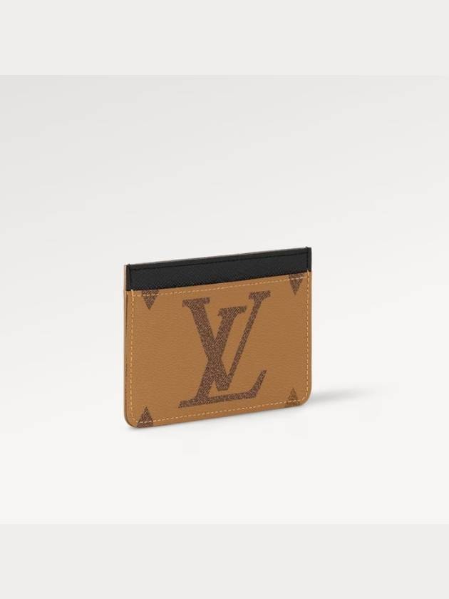 LV Big Logo Side-Up Monogram Grain Leather Card Wallet Brown - LOUIS VUITTON - BALAAN 4