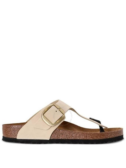 Gizeh Big Buckle Suede Flip Flops Ivory - BIRKENSTOCK - BALAAN 2