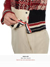 Tartan Check Jacquard Wool Mohair Knit Top Red Beige - THOM BROWNE - BALAAN 10