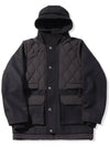 convert down quilting patch wool hooded jacket charcoal - OFFGRID - BALAAN 3