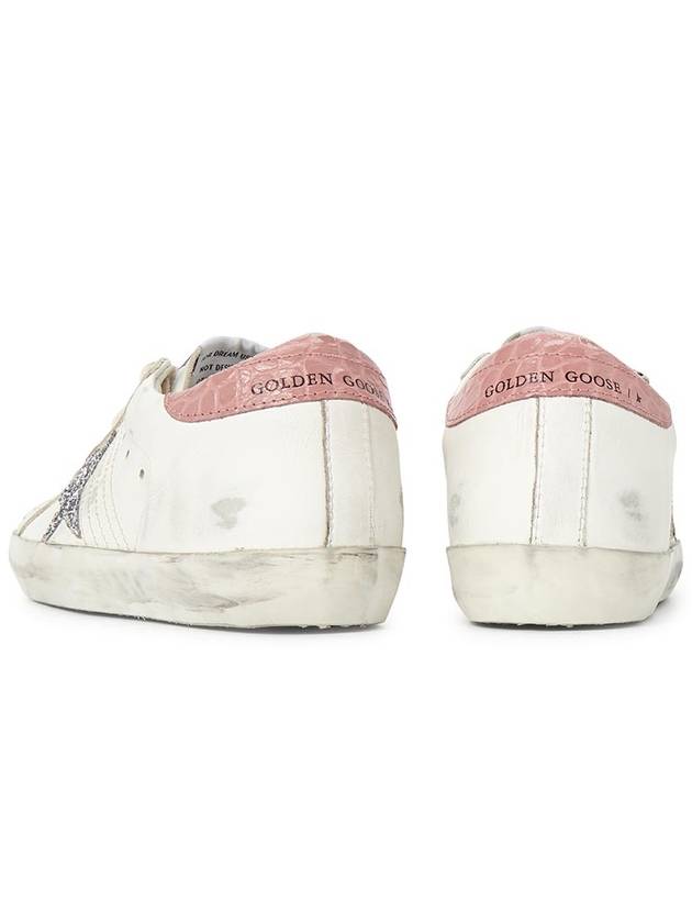 Superstar Pink Tab Leather Low Top Sneakers White - GOLDEN GOOSE - BALAAN 8