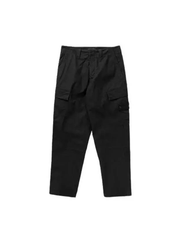 Ghost Piece O Ventile Cargo Straight Pants Black - STONE ISLAND - BALAAN 2