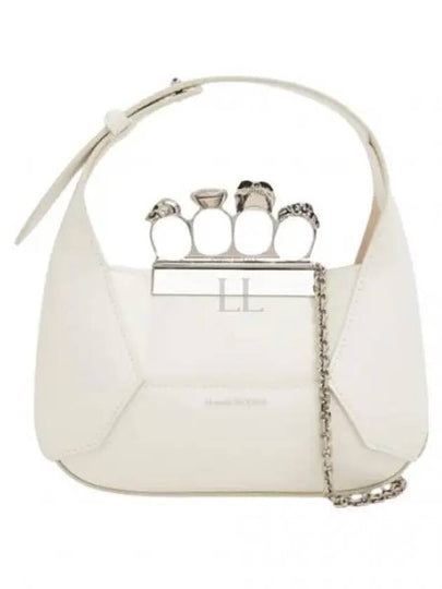 Calfskin Jewel Mini Hobo Shoulder Bag White - ALEXANDER MCQUEEN - BALAAN 2