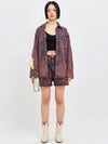 Wine Oversized Denim Shirt Indie Pink - C WEAR BY THE GENIUS - BALAAN 4