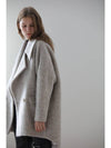 Caisienne loose fit half coat light gray - CAHIERS - BALAAN 7